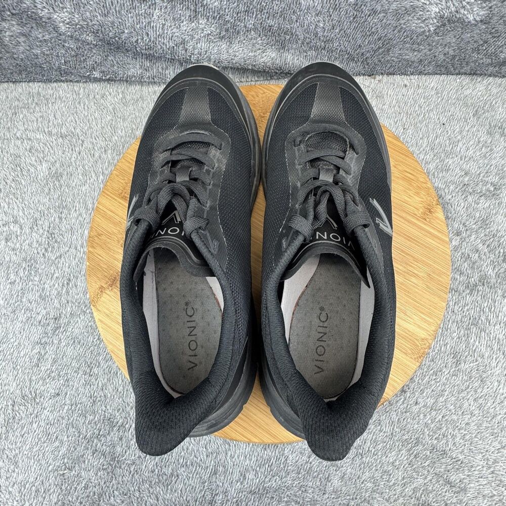 VIONIC Walk Max Walking Sneaker Mens 12 Black Gray Lace Up Orthotic Support Shoe - Picture 5 of 9